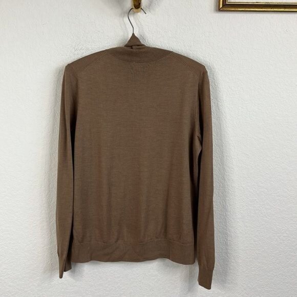 COS Brown Tan Wool Jersey Knit Turtleneck Sweater - Picture 6 of 8